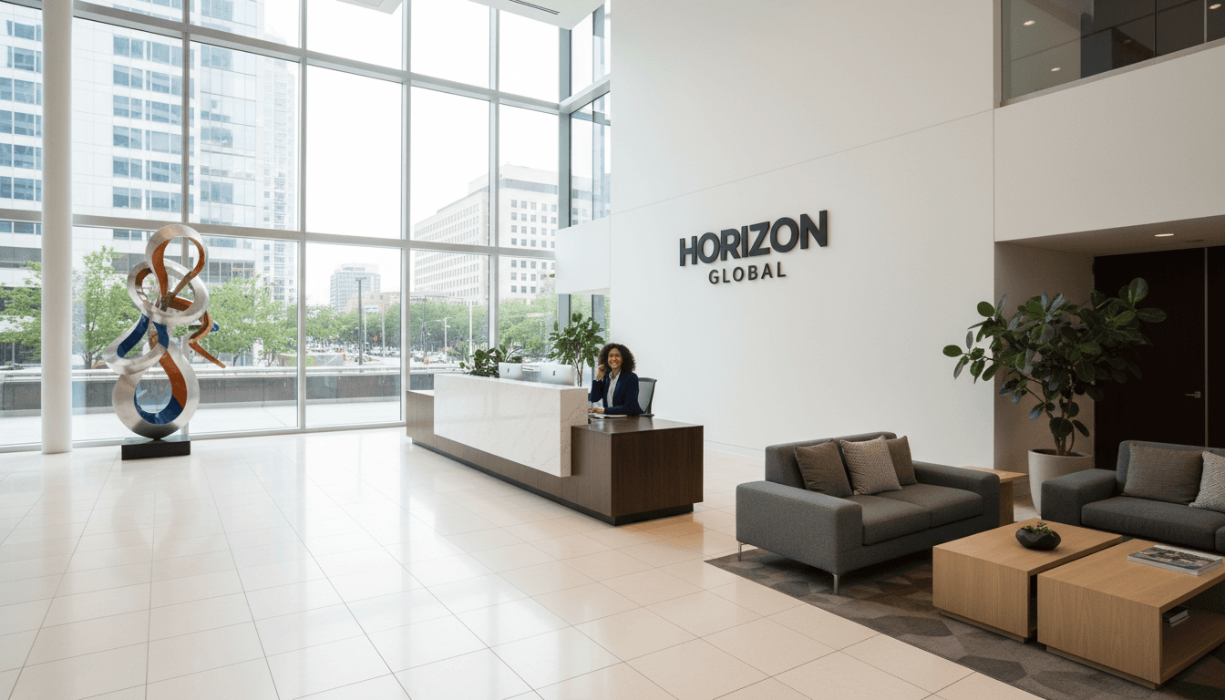 Modern lobby with a freshly painted navy blue feature wall