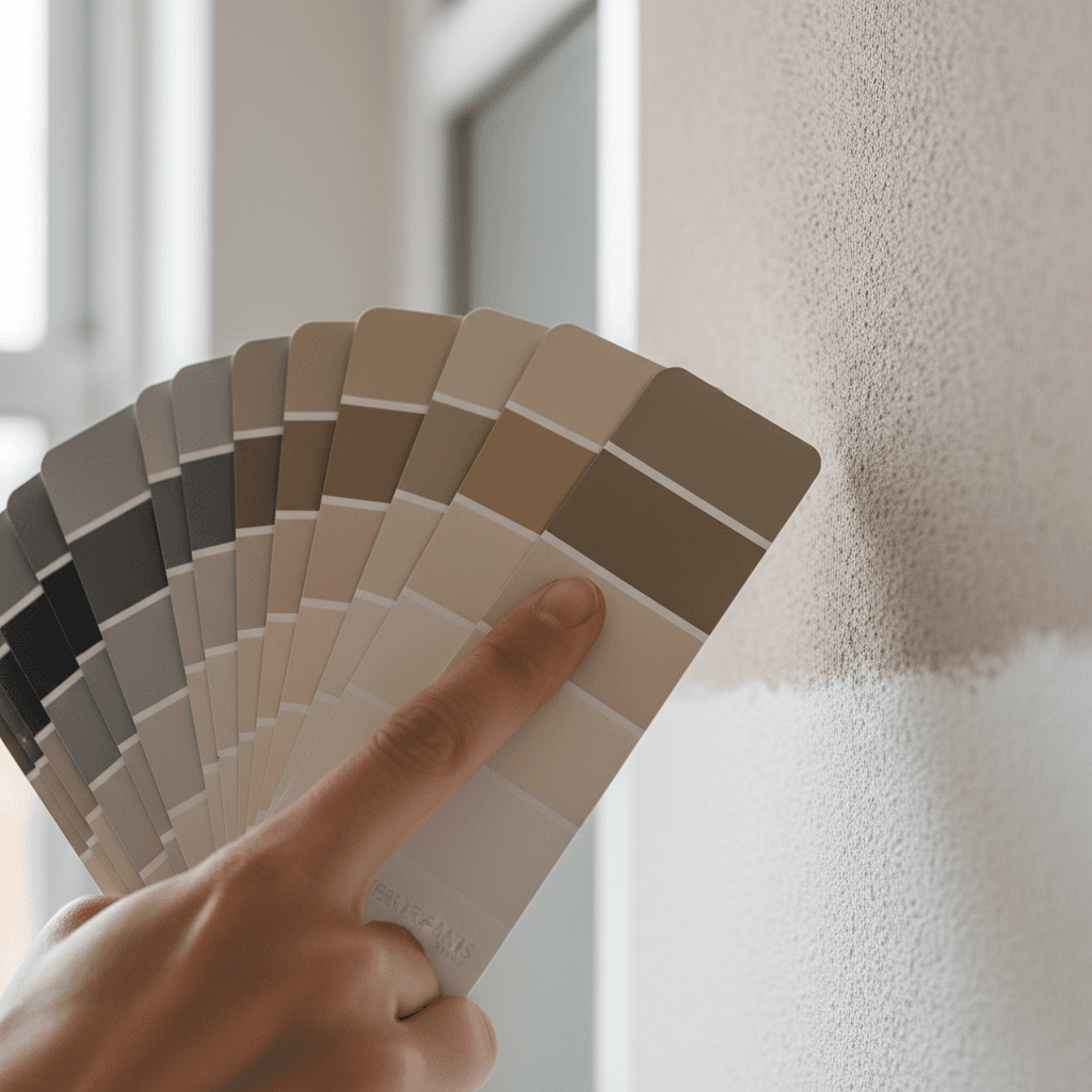Painter reviewing an estimate on a clipboard
